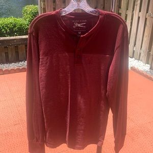 Burgundy Marc Ecko Long Sleeved Tee Shirt